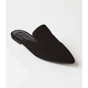 NEW CHRISTINA CHRISTI women's suede leather mules in black